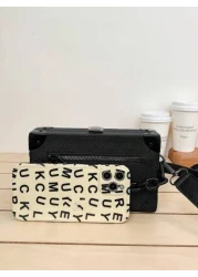 حقيبة كروسبودي حقيبة الكتف، لون المشمش/الأسود/البني، حقيبة أسلوب مرتفع، حقيبة صيفية مدرسية لأثناء العطلة، مق