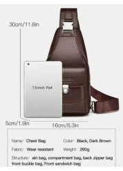 WEIXIER حقيبة كتف يونيسكس ، حقيبة خصر ، حقيبة رسول ، حقيبة متقاطعة للنساء ، حقيبة صدرية ، حقيبة يد - مصنوعة من مادة