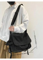 حقيبة رسول ذات رقعة لجيل الشباب ، حقيبة كتف أسود كاجوال للطلاب والتنقل ، حقيبة متقاطعة الجسم للرجال ، حقيبة جا