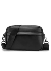 Korean Style Crossbody Bag Shoulder Bag Square Bag Random Vintage Windmill Print Color Block PU Leather Waterproof Multifunctional Casual Versatile Business College Student Men Sports Messenger Bag Gi