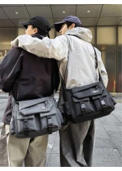 SLIN LXZQ Unisex Canvas Crossbody Shoulder Bag Casual Messenger Bag For Work School Daily Use Outdoor Activities School Supplies