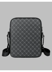 Messenger Bag For Men PU Leather Crossbody Shoulder Bag With Side Strap Vintage Style Daily Office Business Bag Suitable For Work Travel Gift For Men