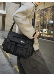 Large Capacity Fashion Crossbody Bag Solid Color Versatile Shoulder Tote Bag Minimalist Casual Water Resistant Suitable For Shopping Work Commuting Etc Sling Bag For Men Messenger Bag
