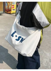 Oversized Hobo Bag Letter Print Handbag Schoolbag Sling Bag Sport Bag For High School University Student For Travel College College Bag Summer Dad Freshman Bag Crossbody Bag Shoulder Bag Side Bag Stud