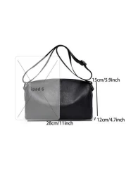 حقيبة كاجوال صغيرة للرجال على شكل دلو، حقيبة كتف مناسبة للسفر والتنقل واليوم الدراسي