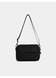 Men s Fashionable Solid Color Minimalist Square Shoulder Bag Suitable For Shoulder Or Cross Body Wear Sling Bag