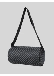 Retro Print Streetwear Unisex Shoulder Bag Crossbody Bag Wide Strap Korean Fashion Student Round Cylinder Bag Long Bag