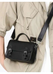 Messenger Casual PU Leather Unisex Shoulder Bag Large Capacity Leisure Street Handbag Crossbody Bag