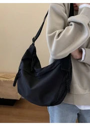 Fashionable Casual Nylon Crossbody Bag For Men Adjustable Strap Lightweight Versatile Suitable For Commuting Travel Outdoor Summer Personalized Gift For Teenage Young Men Husband Boyfriend Lightweight