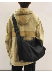 Minimalist Hobo Bag Large Capacity Black Crossbody Bag Sling Bag Shoulder Bag Side Bag For Holiday Travel Essentials School Bag For College Students Summer Gifts For Boyfriend College Bag Men Bag Lapt