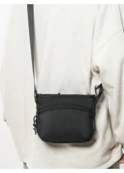 New Fashion Simple Solid Color Adjustable Strap Men s Shoulder Bag Outdoor Casual Sports Cycling Fitness Portable Messenger Bag Suitable For School Commuting And Small Items