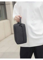 1pc 9 8in 5 5in 3 6in Fashion Men s Clutch Bag Wristlet Bag Multi Pocket Lightweight Water Resistant And Scratch Resistant Material Suitable For Work Travel Casual Chic Black Color