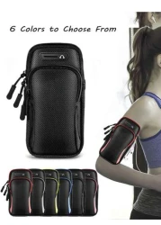 1 حقيبة ذراع جوال مقاومة للماء بسحاب مزدوج الطبقات، الحقيبة المثالية للأنشطة الرياضية الخارجية للرجال والنسا