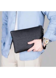 Men s PU Embossed Clutch Wrist Bag