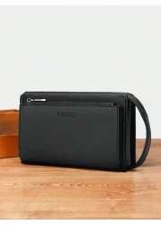 gorchis New Fashion Men s Clutch Bag With Password Lock Anti Theft Multi Pocket Multi Card Slot Long Wallet PU Leather Men Bag Multifunctional Travel Pouch Christmas Fall University Bag Wallet Men Han