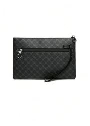 New Handbag Casual And Minimalist With Fashionable Vintage Patterns Featuring A Wrist Strap That Can Be Carried By Hand Lightweight And Versatile Suitable For Giving To Boyfriends Or As A Father s Day