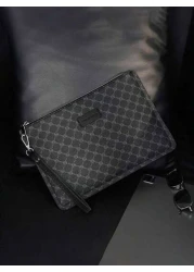 Men Clutch Bag Men Handbag Men Wristlet Bag Waterproof Portable Lightweight For College Business Travel PU Leather Business Simple Style Fashion Streetwear For Men For Boys College Student Gift For Me