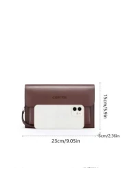 gorchis New Clutch Bag With Multiple Pockets Password Lock Anti Theft Large Capacity Business Casual Style Quality Handbag Wristlet Bag Organizer Storage Portable Wallet Gifts Fall Christmas Scream Me