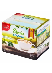 Castello Stevia and Erythritol Natural Origin Zero Calorie Sweetener Sachets, 60g