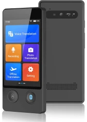 Language Translator Device, 2024 Instant Two-Way Language Translator, 144 Languages Supported, Online/Offline/AI/Voice/Photo Translation, Portable Translator Device for Business Learning Travel
