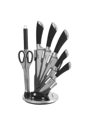 Winsor Stainless Steel Knife With Stand Set Black And Silver