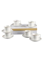 Shallow By S&amp;A Lara Coffee Cup and Saucer Set 90ml 12 PCS