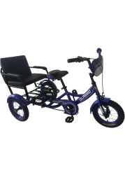 Classic Lovely Baby Sofa Tricycle For Kids 12 inch - Blue