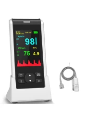 Pulse Oximeter Rechargeable Fingertip Pulse Oximeter, Handheld Pulse Oximeter, HealthTree Finger Blood Oxygen Saturation Monitor with SpO2 &amp; Pulse Rate, Portable Oxygen Meter Finger for Adults