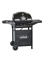 Outback Omega 250 2 Burner Gas Barbecue Black
