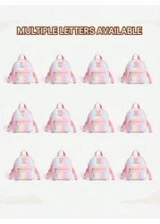 1pc Girls Cute Classic Backpack With 26 A Z Letter Print Shoulder Bag Heart Wallet Adjustable Strap Design Ideal Gift For Valentine s Day Suitable For Daily Outdoor School Travel Hiking Portable