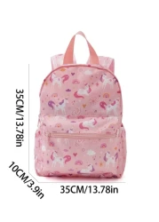 Children s Pink Unicorn Cartoon Large Capacity Backpack School Bag