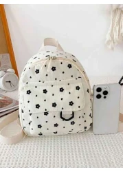 Cute And Sweet Corduroy Lightweight Large Capacity Backpack Perfect For Traveling Spring Outings Going To School Or As A Small Bag Print Location Is Random School Bag Bag Backpack Mini Backpack Bag Sc