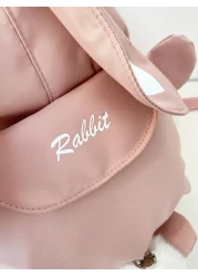 1pc Cartoon Rabbit Design Girls Zipper Closure Small Backpack