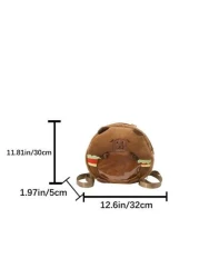 1pc Soft Plush Adorable Capybara Backpack Big Children Casual Plush Backpack School Bag Variable Crossbody Bag Adjustable Strap And Zippered For Travel Shoping Parties Holidays Supermarket Festive Eve