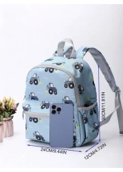 اطفال تصميم رسوم كارتون سيارة نمط حقيبة ظهر كلاسيكية لطيفة بحمالات قابل للتعديل حقيبة الكتب