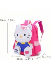 Sanrio Backpack Kawaii Stylish School Bag Colorblock Rucksack Large Capacity Foldable Outdoors Daypack