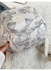 1pc Cartoon Kindergarten Zipper Closure Cute Backpack For Girls Suitable For All Seasons Daily Use Mini Bag For College Students