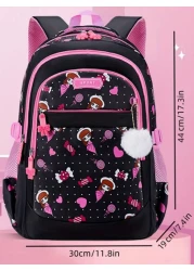 1pc School Backpack For Agers 15 6 Inch Laptop Dual Shoulder Backpack With Pompom Back To School Gift Casual Travel Bag