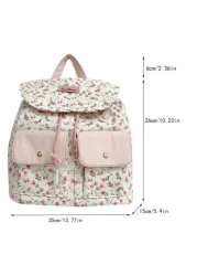 New Outdoor Travel Storage Mini Backpack For Girls Floral Pattern Lightweight School Bag