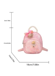 Girls Cartoon Figure Graphic Sequin Decor Backpack