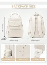 حقيبة ظهر مدرسية جديدة ، حقيبة ظهر للكمبيوتر المحمول تناسب أجهزة 14-15.6 بوصة للبنات والأولاد ، حقيبة كتب مدرسية