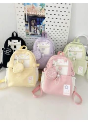 Japanese Cute Girl Hit Color Mini Shoulder Bag Female Korean Version Of The Dopamine Star Small Backpack Junior High School And High School School Bag Out Of The Travel Study Spring Tour Shoulder Bag
