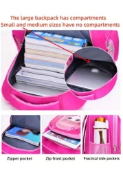 1pc Cute Easter Bunny Backpack Adorable Princess School Bag Cartoon Bookbag Large Capacity Student Backpack