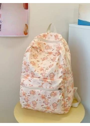 حقيبة ظهر بطبعة دب كلاسيكية، موديل عصري متعدد الاستخدامات، واسعة السعة، قابلة للحمل للسفر، مناسبة لأي مناسبة