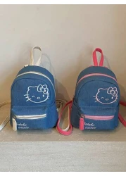 Sanrio حقيبة كتف براحة الكتف مصممة بطريقة حديثة، 2025 برودة التطريز القطة والقلب، حقيبة كتف جذابة بسعة كبيرة، عصري