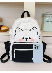 College Style Back To School Cute Versatile Student Backpack For Girls Primary And Secondary School University Small Fresh Nylon Campus Backpack For Girls