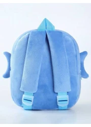 MICHLEY MICHLEY 1pc Boys And Girls Elephant Closure Backpack Penguin Shark Cartoon Cute Plush Double Head Zipper Closure Backpack Student Study Supplies For Travel Outdoor Vacation Camping Holiday Gif