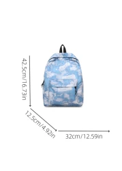 قطعة واحدة حقيبة ظهر نايلون بسيطة خفيفة مقاومة للماء عصرية للطلاب، حقيبة يومية متعددة الاستخدامات