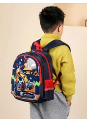 Kindergarten Schoolbag Boy s Small Medium And Large Class Preschool Class Cute Excavator Lightweight Boy s Hard Shell Burden Reduction Spine Protection Backpack