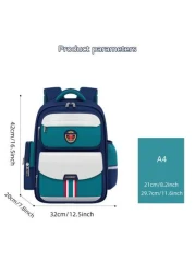 1pc Oxford Cloth School Backpack Lightweight Durable Reflective Strips Multi Compartment Extra Large Capacity Zipper Closure Suitable For Students Work Daily Commute